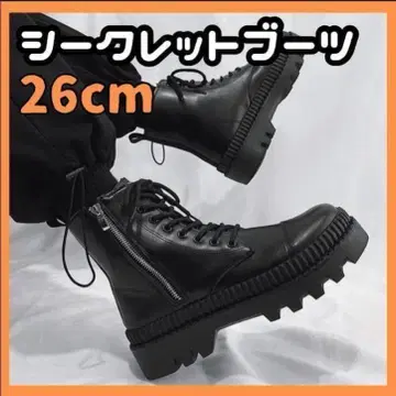 통굽 부츠 남성용 키높이 신발 블랙 가죽 부츠 신발