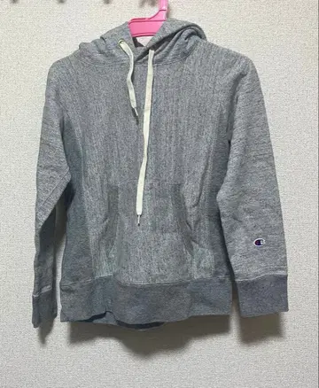 Champion Reverse Weave 후드티 여성용 M 그레이