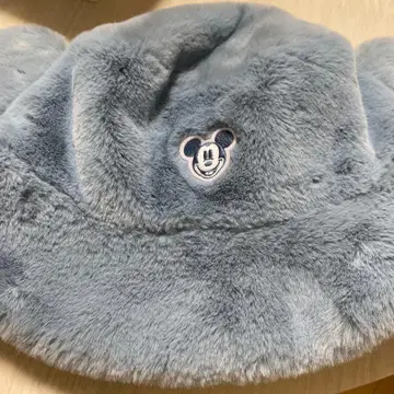 미키마우스 스카이블루 퍼 캡