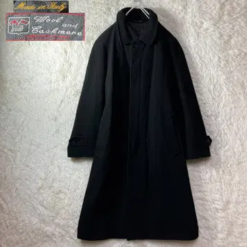 새상품급 이탈리아제 블루밍데일즈 롱 코트 캐시미어 혼방 L 상당