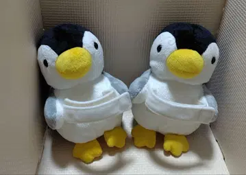 펭귄 커튼 고정 봉제 인형 2체 세트