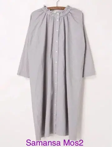 SM2 옷깃 셔링 원피스 린넨 코튼 무릎 기장