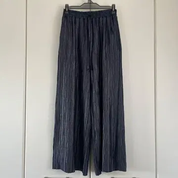 JOINTURE 스트레치 소재 와이드 팬츠 다크 블루