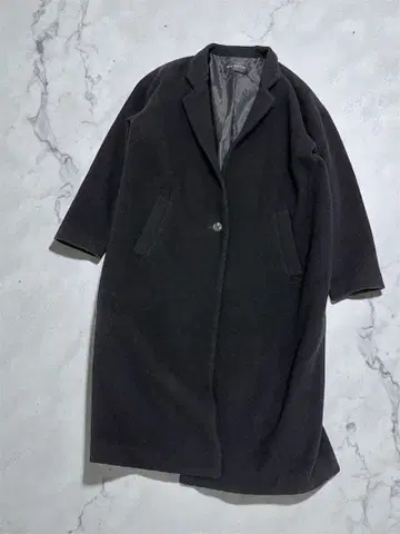 미즈이로 인드 블랙 체스터 코트 F 사이즈 울