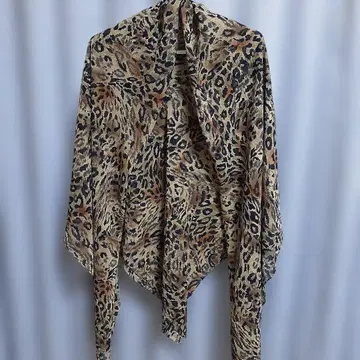 레오파드 무늬 경량 스톨