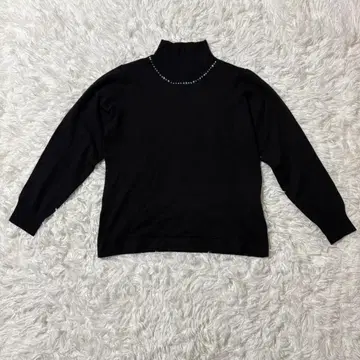Donnez-Moi 여성용 긴팔 니트 M~L 하이넥 블랙