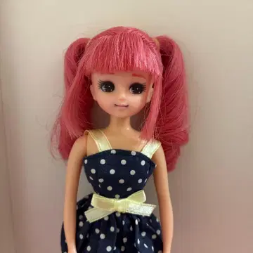 리카짱 인형 본체 도트 드레스