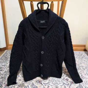 Drumohr 케이블 니트 가디건 네이비