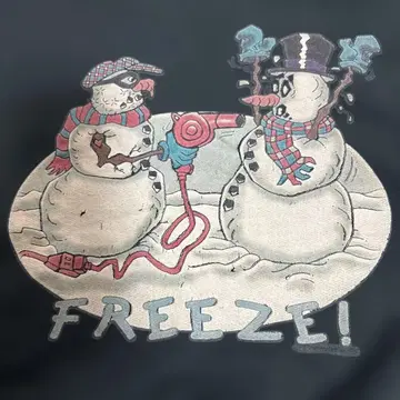 JERZEES 맨투맨 블랙 XL 사이즈 스노우맨