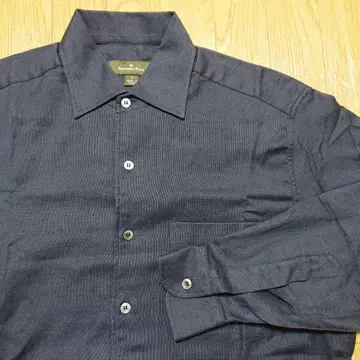 Ermenegildo Zegna 캐시미어 긴팔 셔츠 네이비