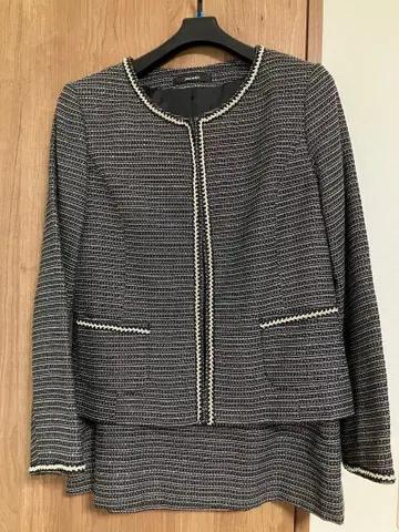 트위드 자켓 스커트 세트 M