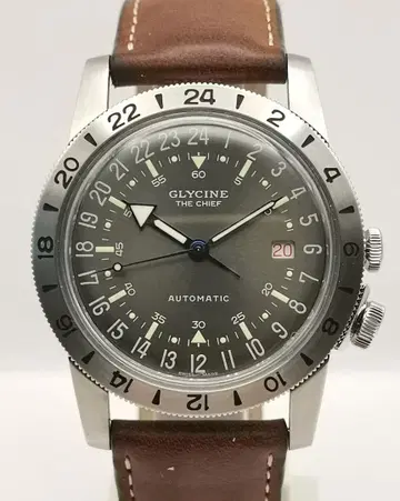 새상품급 GLYCINE 그리신 GL0251 에어맨 치프 자동 와인딩 시계