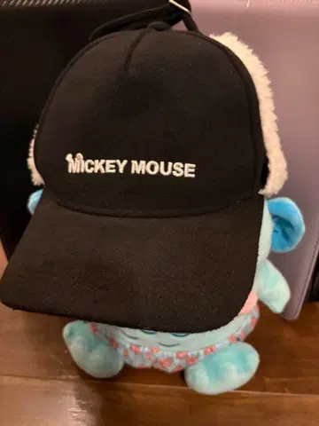 Mickey Mouse 귀도리 모자 블랙