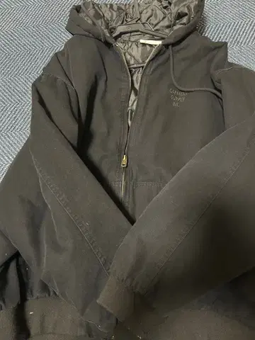 Makes Style! 후드 부착 블랙 점퍼