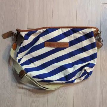Felix 블루 화이트 스트라이프 숄더백