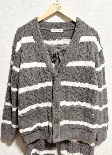 [ 상하의 세트 ] GELATO PIQUE HOMME 보더 아란 가디건