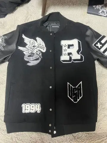 REASON 블랙 바시티 자켓 1994년