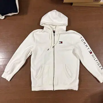 TOMMY HILFIGER 풀 집업 후드티 XL 화이트