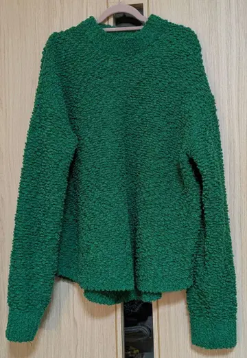 나노 유니버스 그린 긴팔 스웨터 보코보코 텍스처