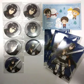 진격의 거인 Fighting ver. 캔뱃지 미카사