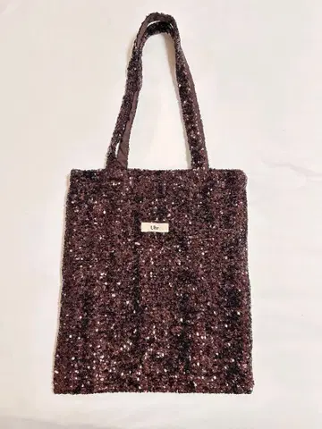 Uhr/우아 별주 SPANGLE TOTE 스팽글 백 브라운