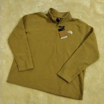 THE NORTH FACE 베이지 하프 지퍼 트레이닝복