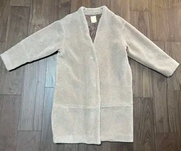 BEAMS 보아 롱 코트 베이지