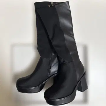 YOSUKE 통굽 롱 부츠 M