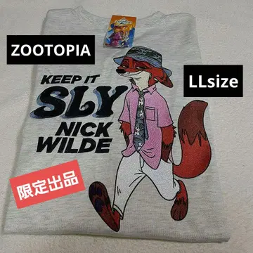 주토피아 닉 와일드 자수 프린트 트레이닝복 멜란지 그레이 LL