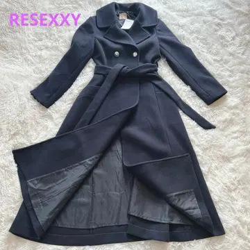 [택 포함] RESENXY 리젝시 롱 코트 벨티드 코트 네이비