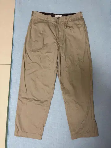 베이지 캐주얼 팬츠 코튼 혼합