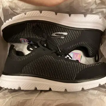 익명 배송 SKECHERS 블랙/실버 23cm 키즈용