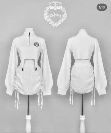 dimmoire 크롭 니트 SETUP White 2023 한정품