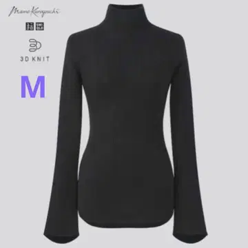 유니클로 마메쿠로구치 콜라보 mame 3D 리브 하이넥 스웨터 리브 니트