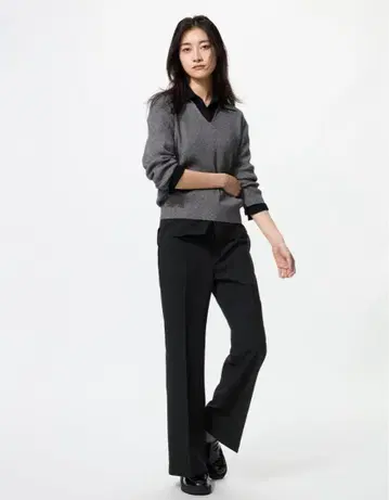 유니클로 스마트 플레어 팬츠 긴 길이