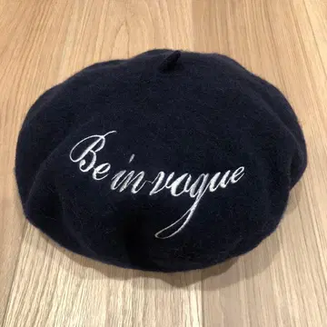 레어 자수 베레모 네이비 미사용 새상품