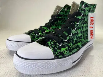 11_29.5cm 미사용 Life's a beach 스컬 하이컷 그린