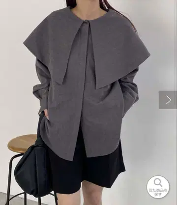 CAPRICIEUX LE'MAGE 빅 옷깃 셔츠 그레이