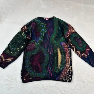 빈티지 페인트 니트 올 시즌 MS.COTTON 메이드 인 USA