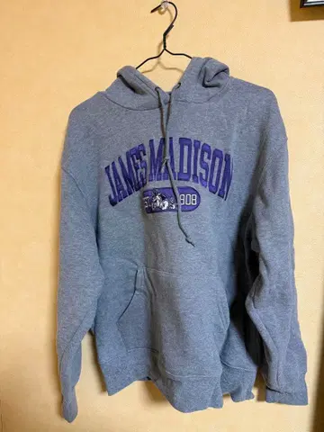 JANSPORT 그레이 후드 부착 맨투맨 M