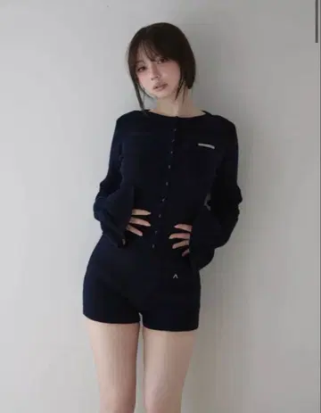 andmary Pansy knit set up navy