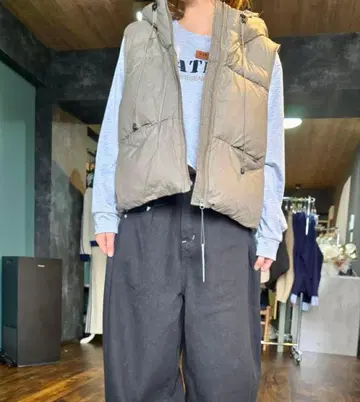 라이트 패딩 베스트 L 카키