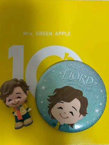 미세스 그린애플 마스코트 & 캔뱃지 세트 료짱