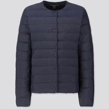 유니클로 울트라 라이트 다운 컴팩트 자켓 (도트) 네이비 사이즈 S