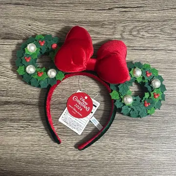 디즈니 크리스마스 머리띠 리스