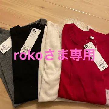 GU 소프트 시어 크루넥 긴팔 T셔츠 L 4개 세트