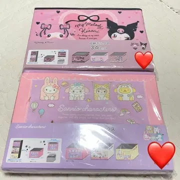 수납 박스 3세트 2봉 총 6점 마이멜로디 쿠로미 산리오 캐릭터즈