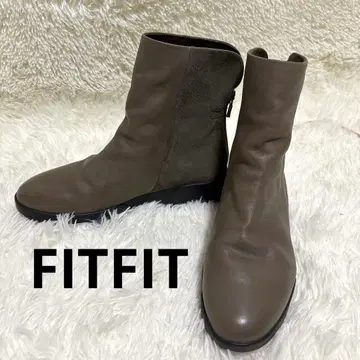 FITFIT 숏부츠 가죽 스웨이드 브라운 카키 24.5cm