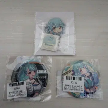 gigo 한정판 Vspo! 시라나미 라무네 캔뱃지 & 아크릴 스탠드