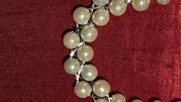 펄 롱 목걸이 실버